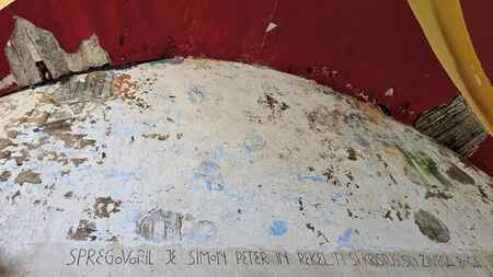 Kor Avber- mesto poslikave ki je konservirana